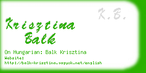 krisztina balk business card